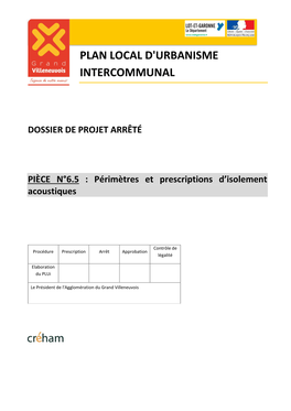 Plan Local D'urbanisme Intercommunal