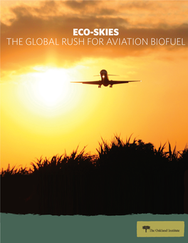 ECO-SKIES the GLOBAL RUSH for AVIATION BIOFUEL ECO-SKIES the GLOBAL RUSH for AVIATION BIOFUEL Acknowledgments