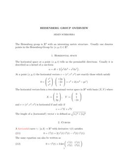 On the Heisenberg Group