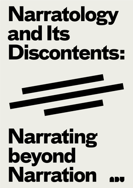 Narratology and Its Discontents: Narrating Beyond Narration