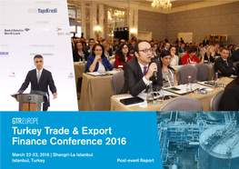 Turkey Trade & Export Finance Conference 2016