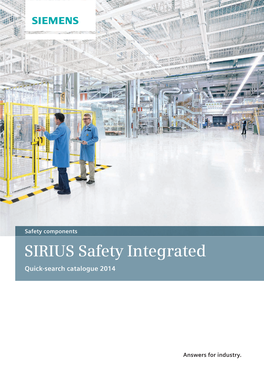SIRIUS Safety Integrated Quick-Search Catalogue 2014