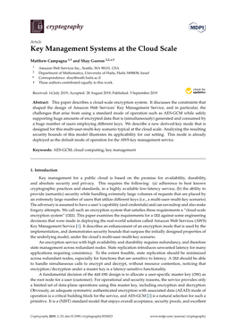 Key Management Systems at the Cloud Scale