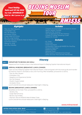 Rm1535 Beijing Muslim Tour