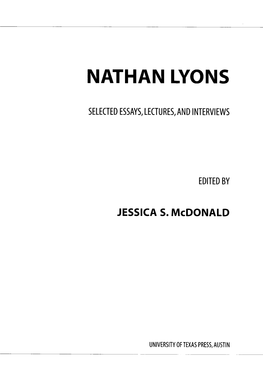 Nathan Lyons