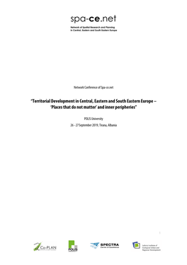 “Territorial Development in Central, Eastern and South Eastern Europe – ‘Places That Do Not Matter’ and Inner Peripheries”