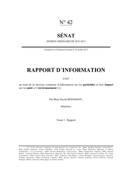 Tome 1 Rapport Definitif