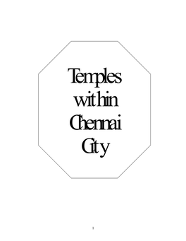 Temples Within Chennai City