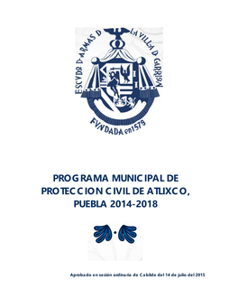 Programa Municipal De Protección Civil De Atlixco