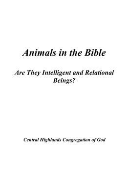 Animals in the Bible