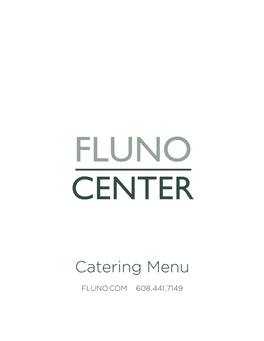 Catering Menu