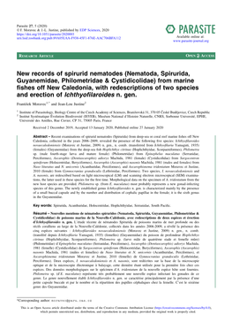 New Records of Spirurid Nematodes (Nematoda, Spirurida