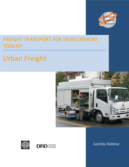 Freight Transport for Development: Toolkit