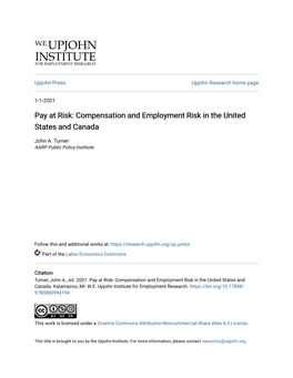 Pay at Risk: Compensation and Employment Risk in the United States and Canada