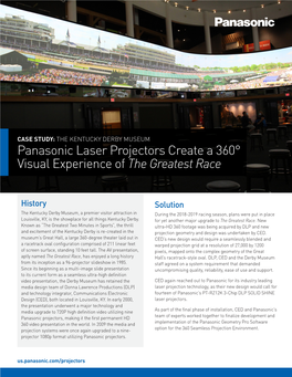 Panasonic Laser Projectors Create a 360° Visual Experience of the Greatest Race