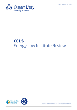 CCLS Energy Law Institute Review