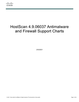 Hostscan 4.9.06037 Antimalware and Firewall Support Charts