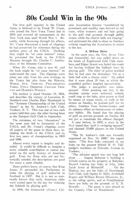 80S Could Win in the 90S the First Golf Reporter in the United Zens Association Became "Scandalized by States Is Believed to Be Frank W