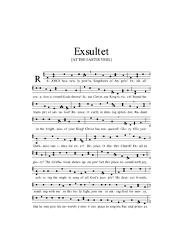 Exsultet [AT the EASTER VIGIL]