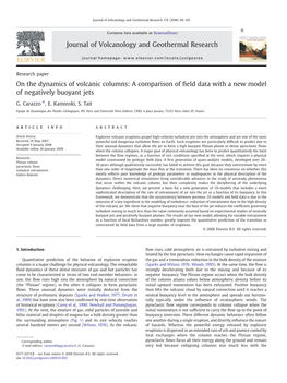 On the Dynamics of Volcanic Columns: a Comparison of Field Data with A