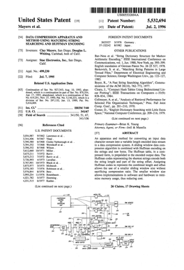 III IIII US005532694A United States Patent (19) 11 Patent Number: 5,532,694 Mayers Et Al