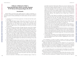 A Review of Michael C. Heller's Body Psychotherapy: History, Concepts, Methods W. W. Norton & Company (August 20, 2012)