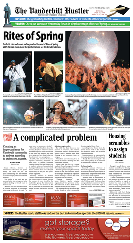 A Complicated Problem Housing Scrambles Some Cases, We Have Seen a Decline.” Addressing a Complex Problem for Enforcing the Honor Code