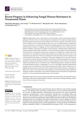 Recent Progress in Enhancing Fungal Disease Resistance in Ornamental Plants