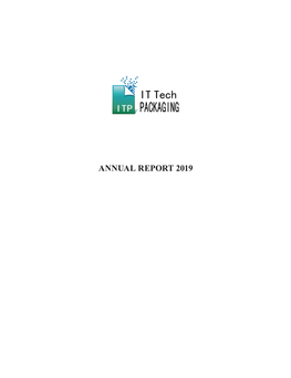 ANNUAL REPORT 2019 JOB TITLE IT Tech Packaging Inc