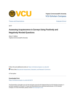 Assessing Acquiescence in Surveys Using Positively and Negatively Worded Questions