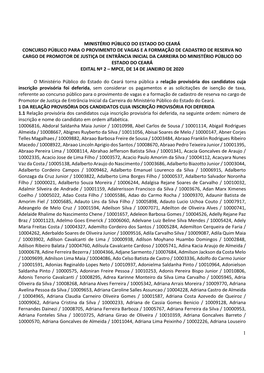 1 Ministério Público Do Estado Do Ceará Concurso