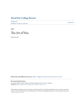 The Art of War, Carnes Lord