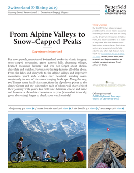 From Alpine Valleys to Snow-Capped Peaks