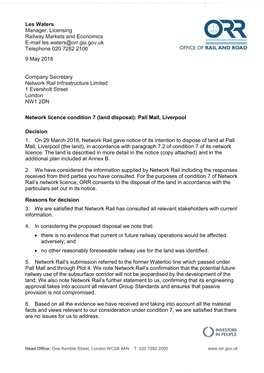 Land Disposal Notice for Pall Mall , Liverpool