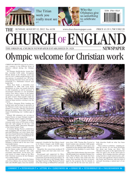 Olympic Welcome for Christian Work