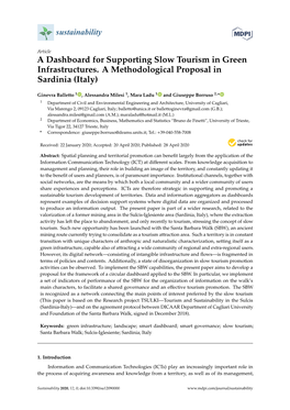 A Dashboard for Supporting Slow Tourism in Green Infrastructures