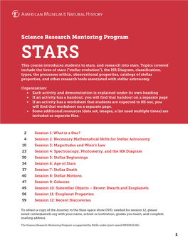 SRMP Stars Curriculum