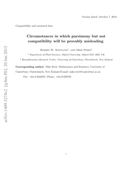 Circumstances in Which Parsimony but Not Compatibility Will Be Provably Misleading