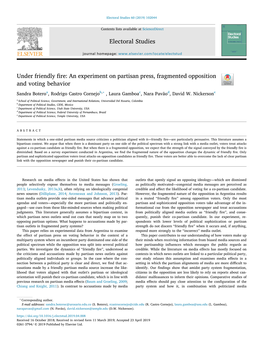 Under Friendly Fire an Experiment on Partisan Press, Fragmented