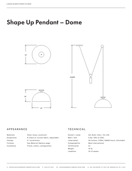 Shape up Pendant – Dome