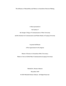 The Influence of Shareability and Metrics in Journalistic Decision-Making