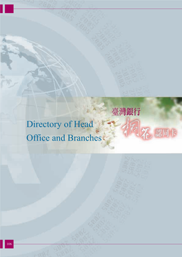 Directory of Head Office and Branches