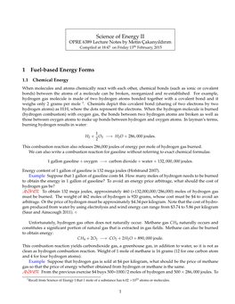 Science of Energy II 1 Fuel-Based Energy Forms