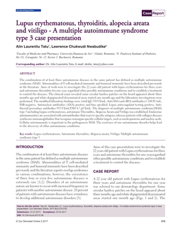 Lupus Erythematosus, Thyroiditis, Alopecia Areata and Vitiligo