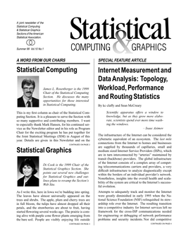 Statistical Computing Statistical Graphics Internet Measurement And