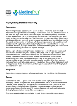 Asphyxiating Thoracic Dystrophy