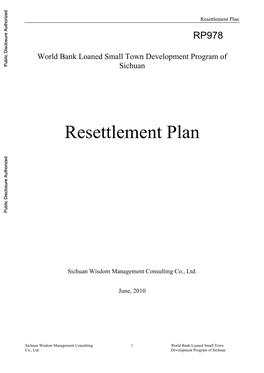Summary of Resettlement Plan