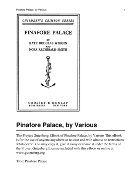 Pinafore Palace, by Various 1