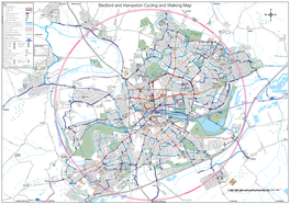 Bedford and Kempston Cycling and Walking Map