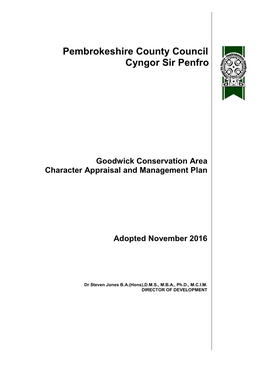 Goodwick Conservation Area Character Appraisal and Management Plan